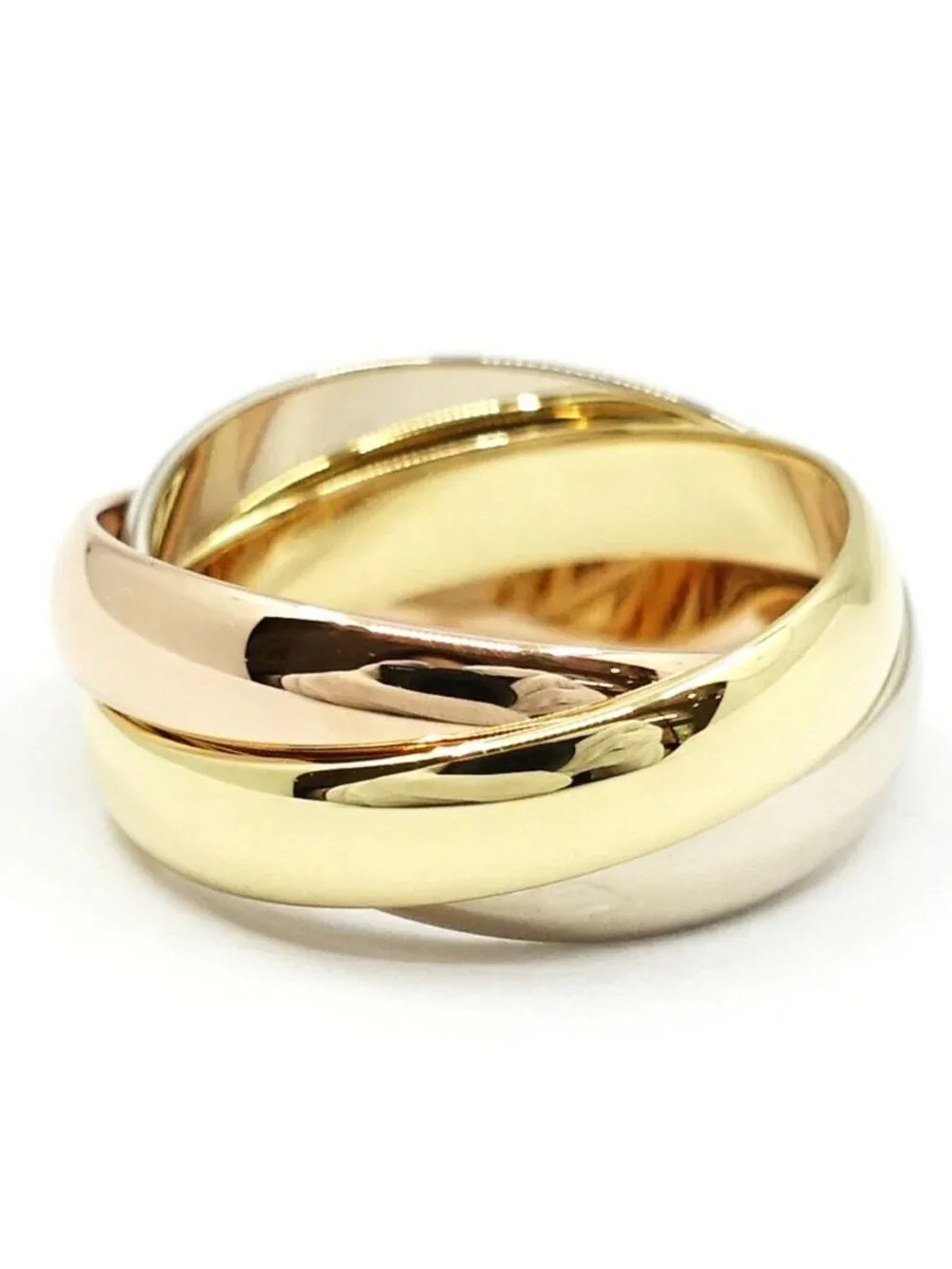 Cartier 18K Yellow Gold WG PG Trinity Ring Pinky